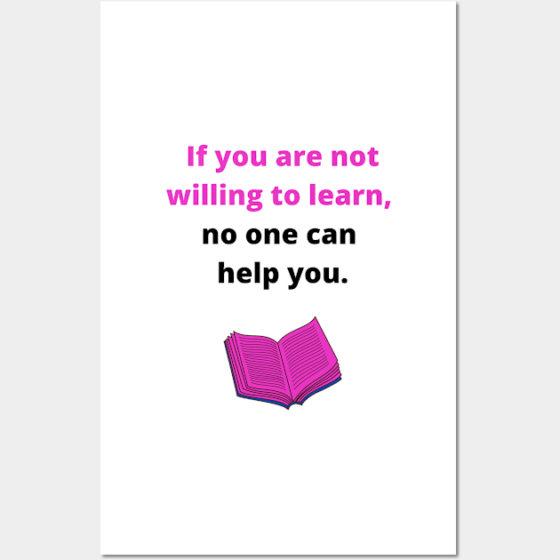 Learning Inspirational Quote Wall Art by Felicity-K